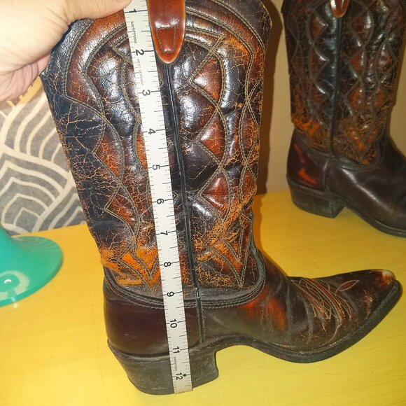 Vintage Texas Brand Cowboy Boots, 7.5D - Picture 7 of 11